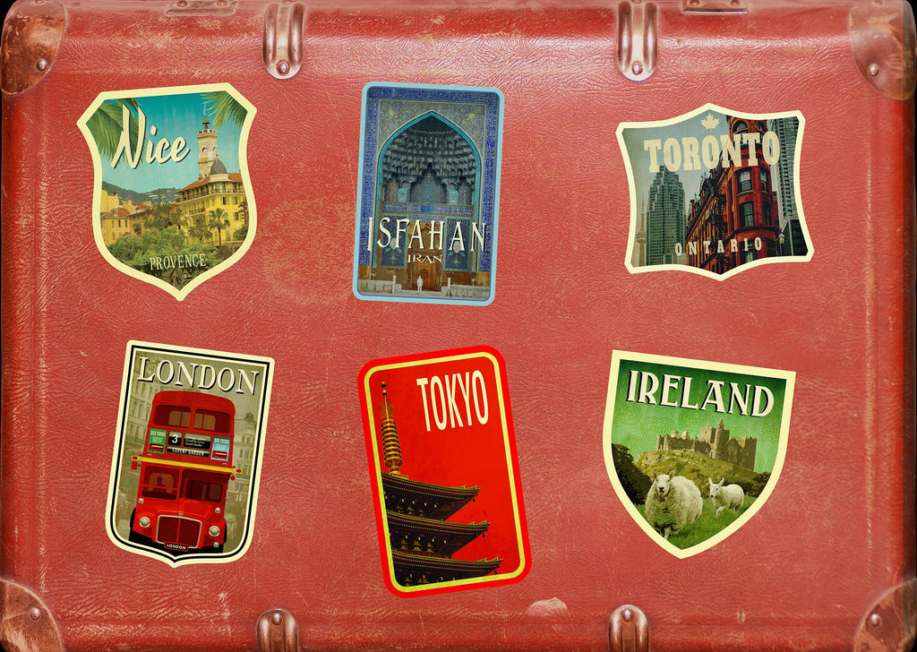 Isfahan Travel sticker, vintage-style decal and travel gift
