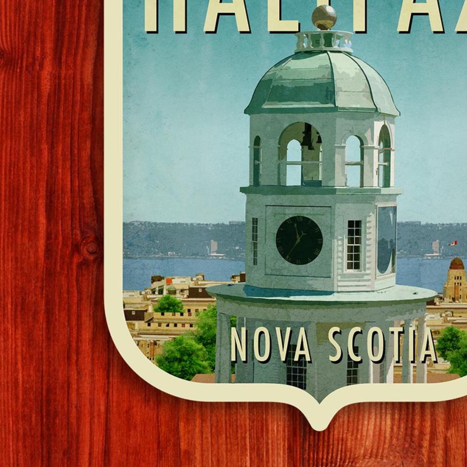 Halifax, Nova Scotia travel sticker, vintage-style decal and travel gift