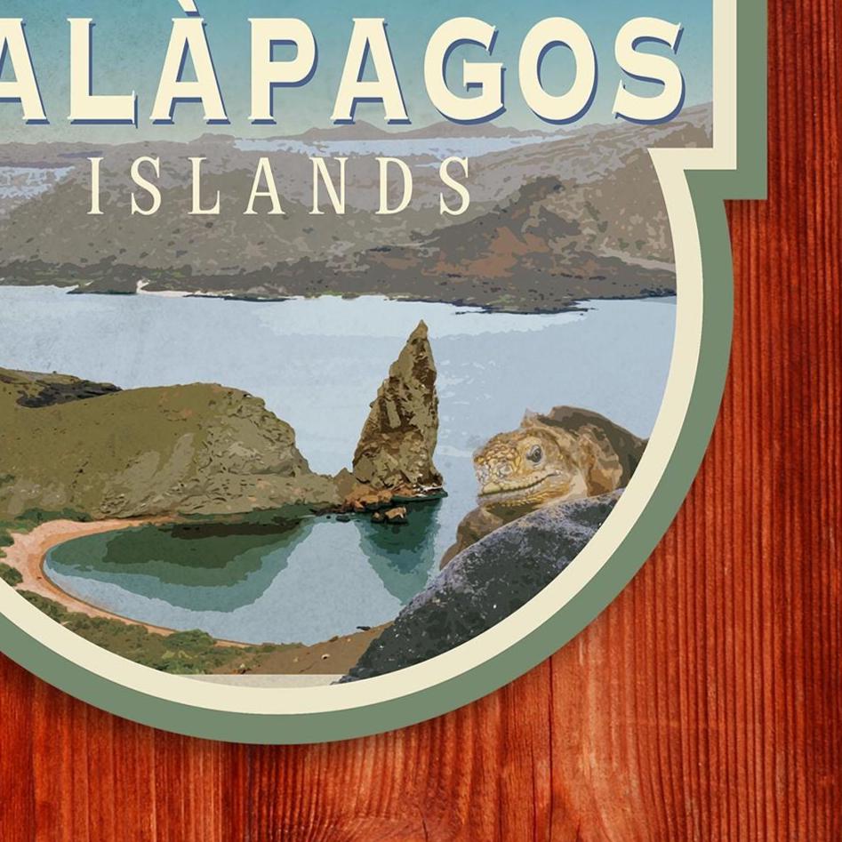 Galápagos Islands, Ecuador travel sticker, vintage-style decal for suitcase, laptop or water bottle