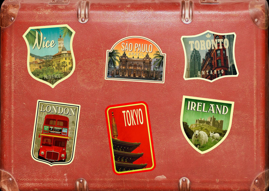 São Paulo, Brazil Travel Sticker: Vintage- style Brazil Luggage Decal