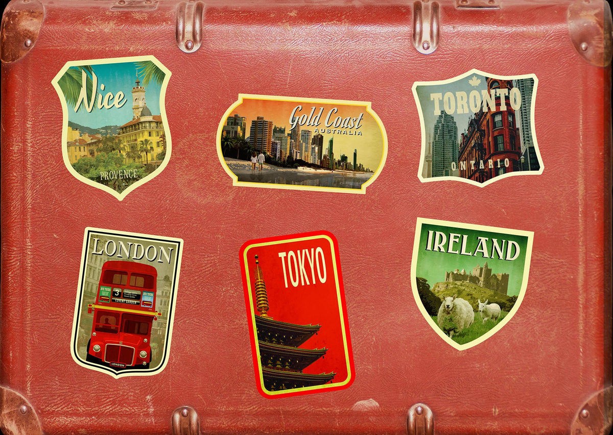Gold Coast, Australia travel sticker, vintage-style decal gift