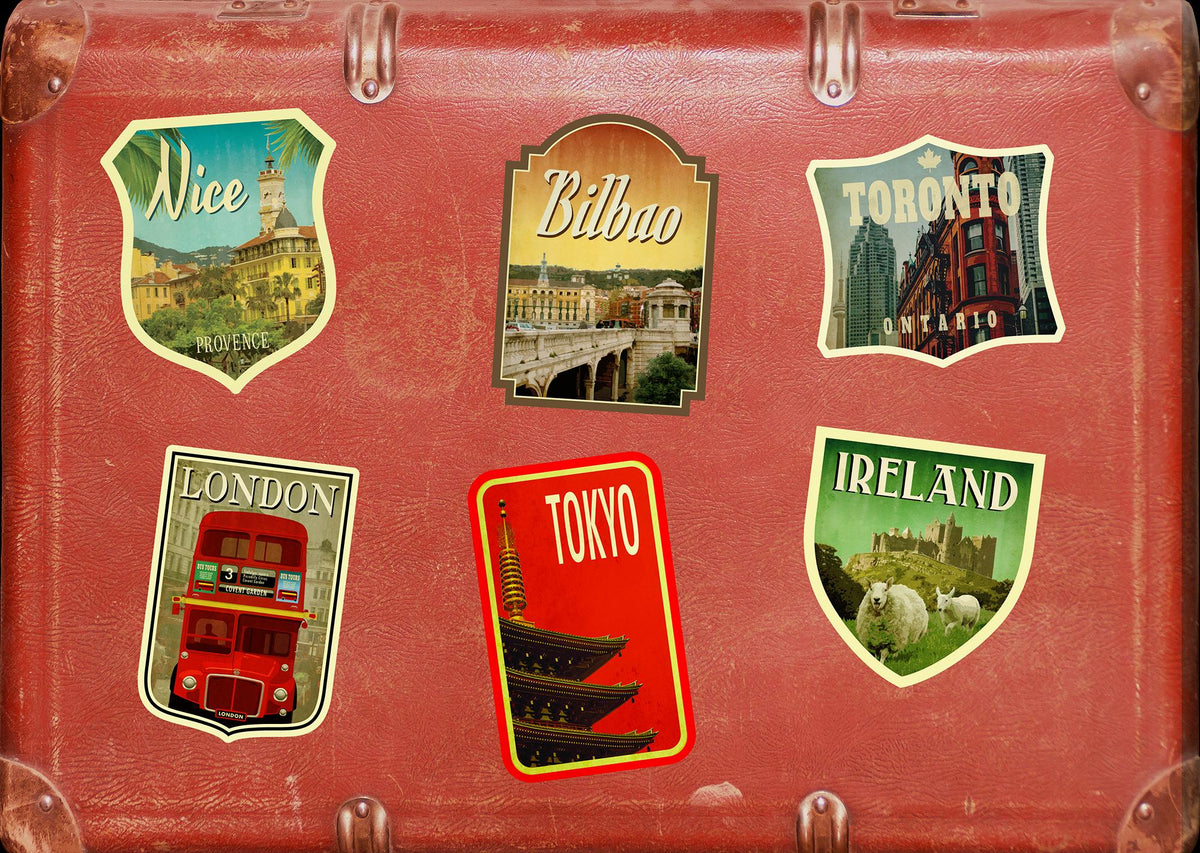 Bilbao Travel Sticker: Vintage-style Spain Luggage Decal
