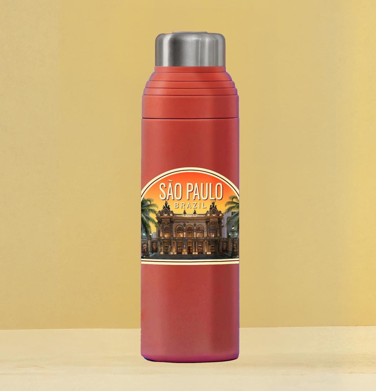 São Paulo, Brazil Travel Sticker: Vintage- style Brazil Luggage Decal