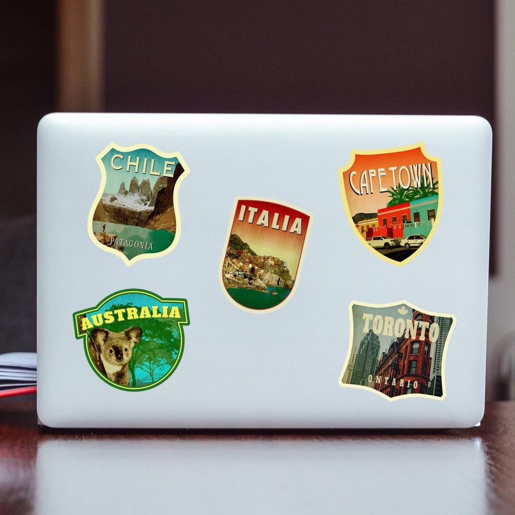 Italy Travel Sticker: Vintage-Style Luggage Decal