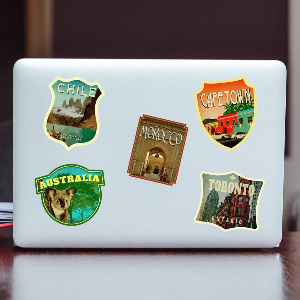 Morocco,  Rabat travel sticker, vintage style decal for suitcase, luggage, laptop