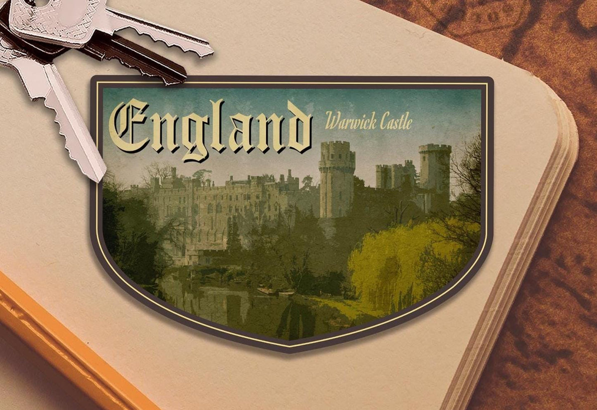England Travel Sticker: Vintage-Style Luggage Decal