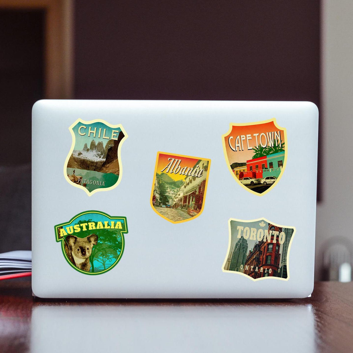 Albania Travel Sticker: Vintage Suitcase Decal