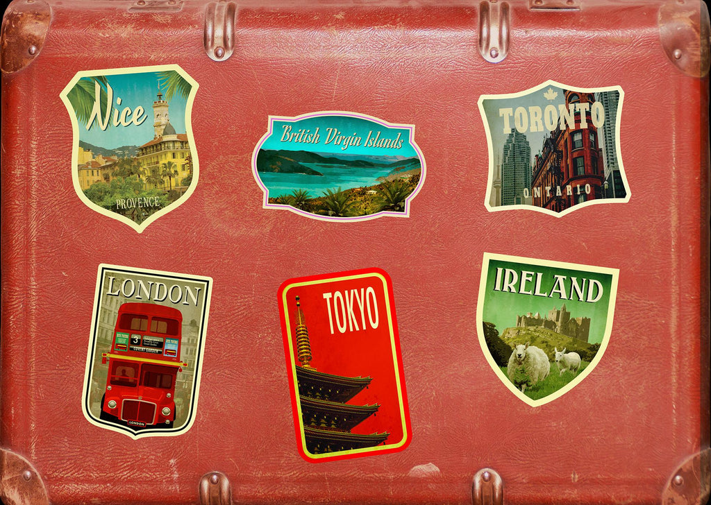 British Virgin Islands Travel Sticker: Vintage-Style Luggage Decal