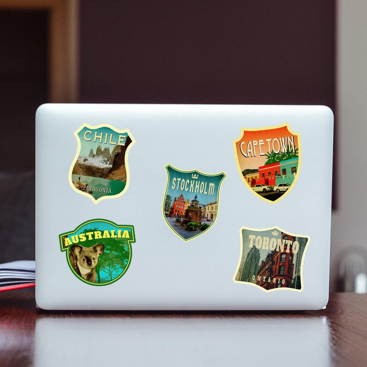 Stockholm Sweden Travel Sticker: Vintage Suitcase Decal