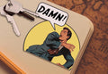 Damn sticker, vintage-style decal for laptop or water bottle