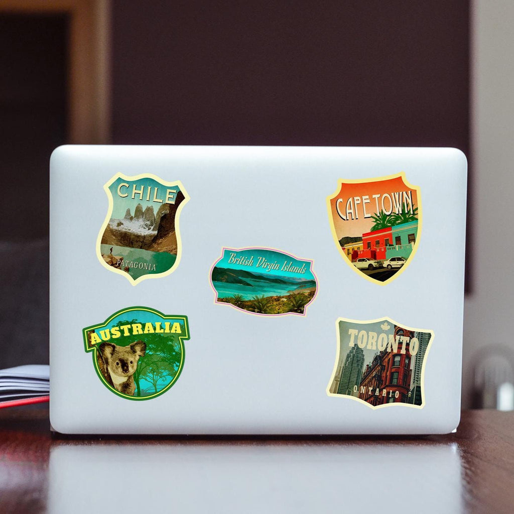 British Virgin Islands Travel Sticker: Vintage-Style Luggage Decal