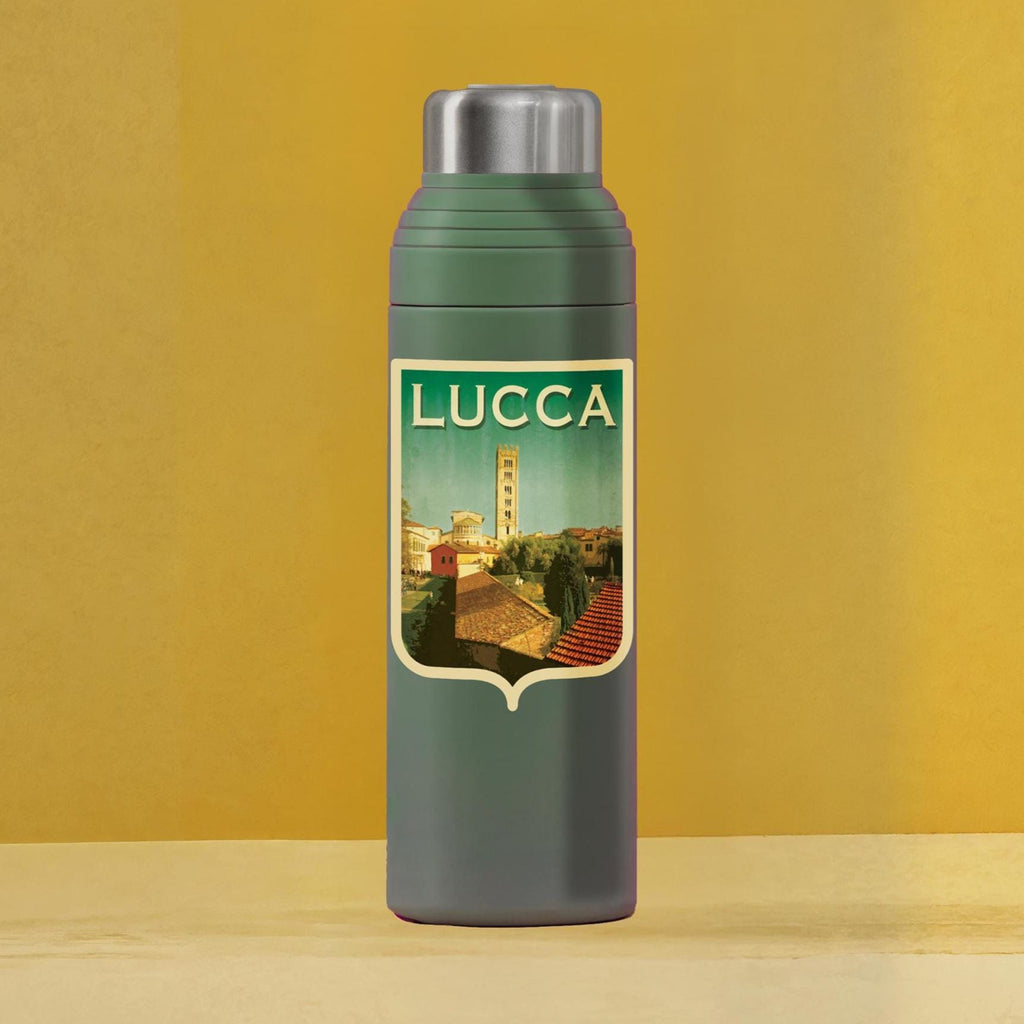 Lucca,  Italy Travel Sticker: Vintage Suitcase Decal