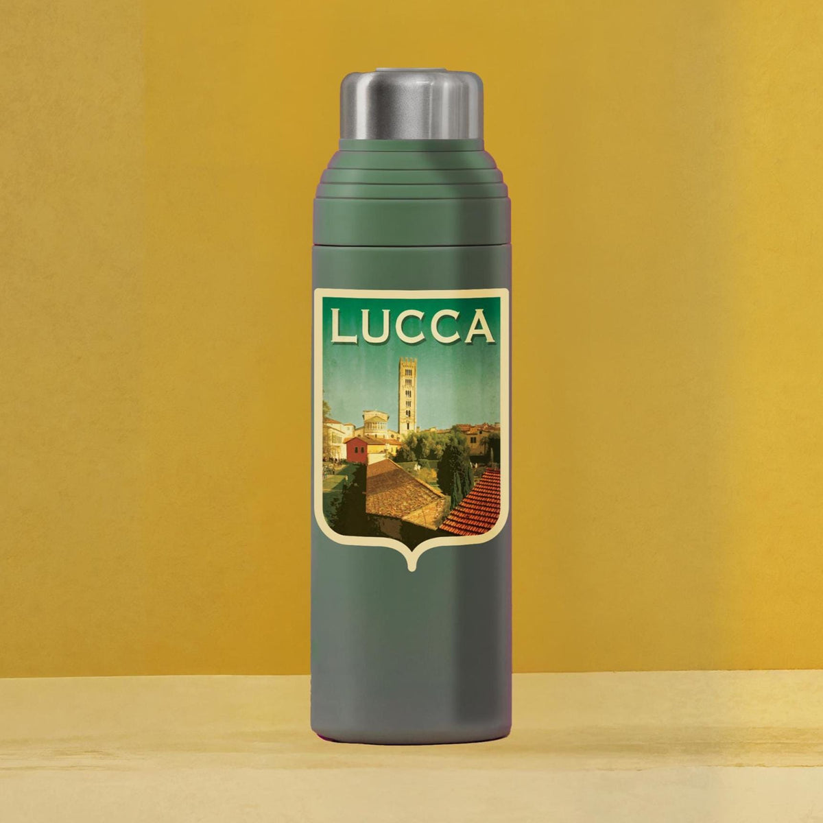 Lucca,  Italy Travel Sticker: Vintage Suitcase Decal