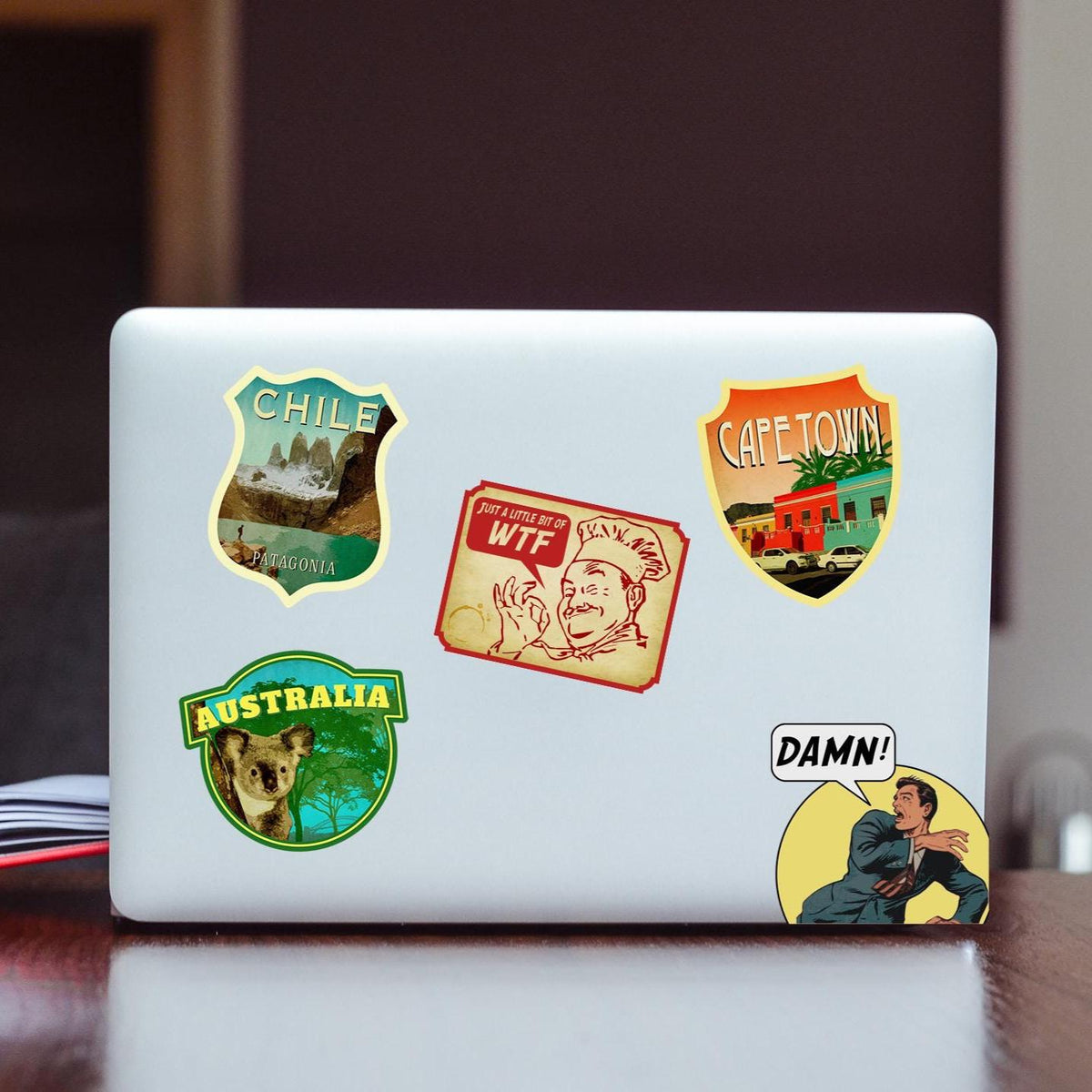 Damn sticker, vintage-style decal for laptop or water bottle