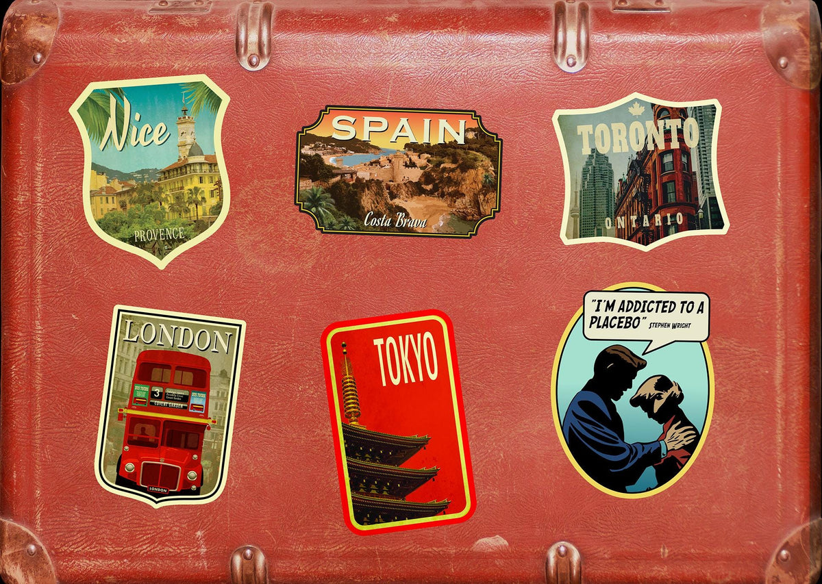 Spain Travel Sticker: Vintage-style Spain Luggage Decal