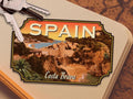 Spain Travel Sticker: Vintage-style Spain Luggage Decal
