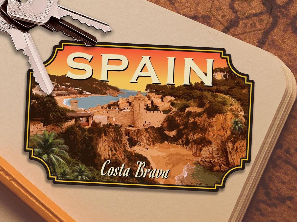 Spain Travel Sticker: Vintage-style Spain Luggage Decal