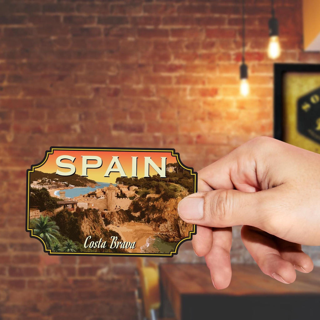 Spain Travel Sticker: Vintage-style Spain Luggage Decal
