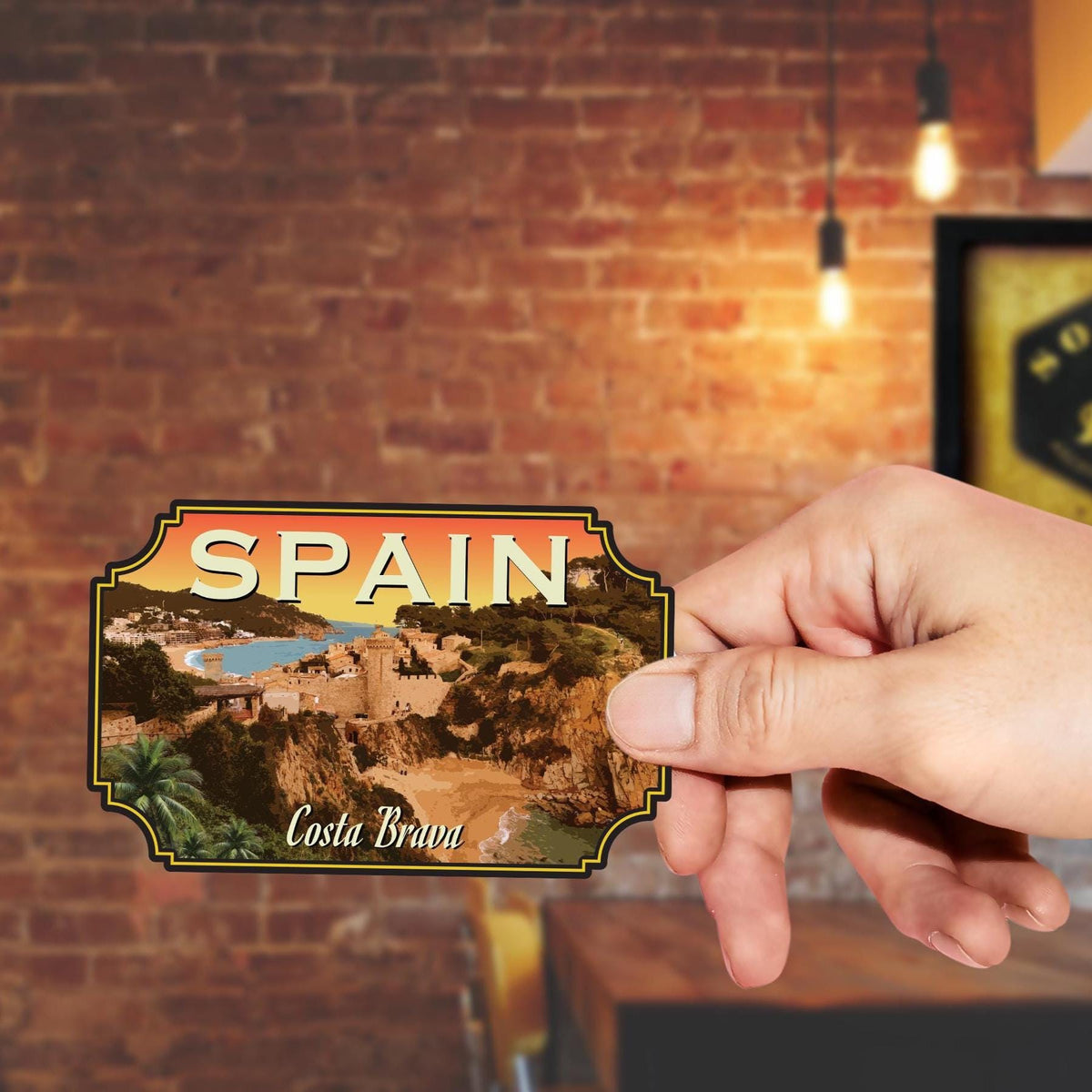 Spain Travel Sticker: Vintage-style Spain Luggage Decal