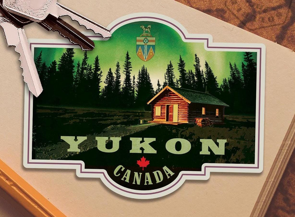 Yukon vintage style travel sticker,  laptop decal for suitcase, luggage, or water bottle