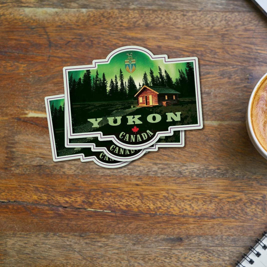 Yukon vintage style travel sticker,  laptop decal for suitcase, luggage, or water bottle