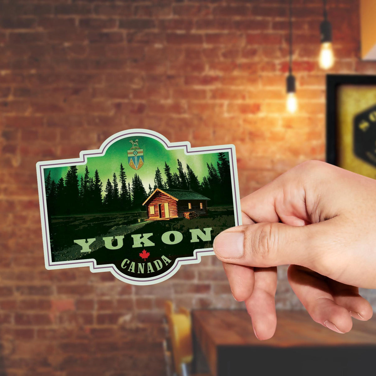 Yukon vintage style travel sticker,  laptop decal for suitcase, luggage, or water bottle