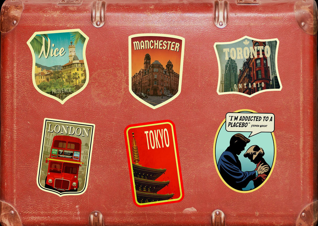 Manchester England Travel Sticker: Vintage-Style Luggage Decal