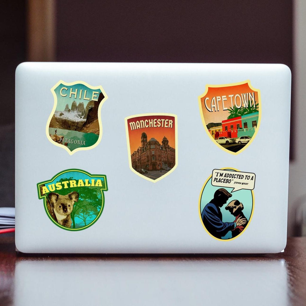 Manchester England Travel Sticker: Vintage-Style Luggage Decal