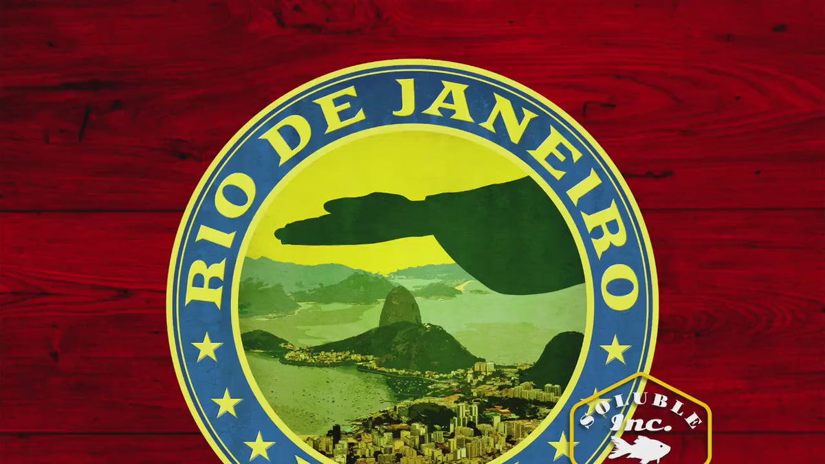 Rio de Janeiro Travel Sticker: Vintage Brazil Luggage Decal