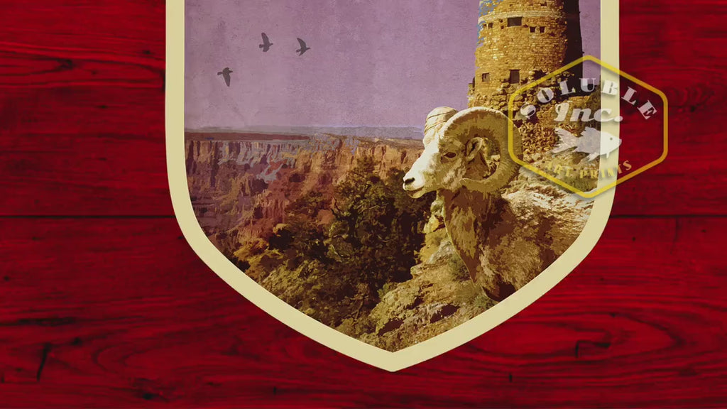 Grand Canyon Sticker: Arizona Vintage Travel Decal