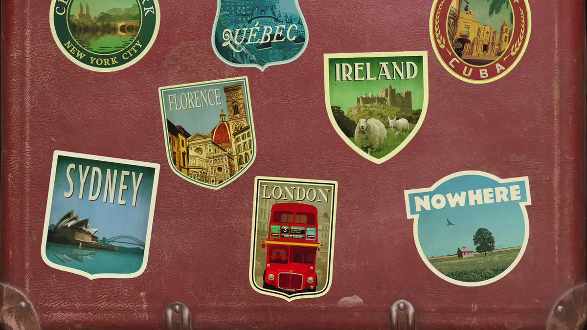 Sydney Australia travel sticker, vintage style decal for suitcase, luggage, laptop or water bottle