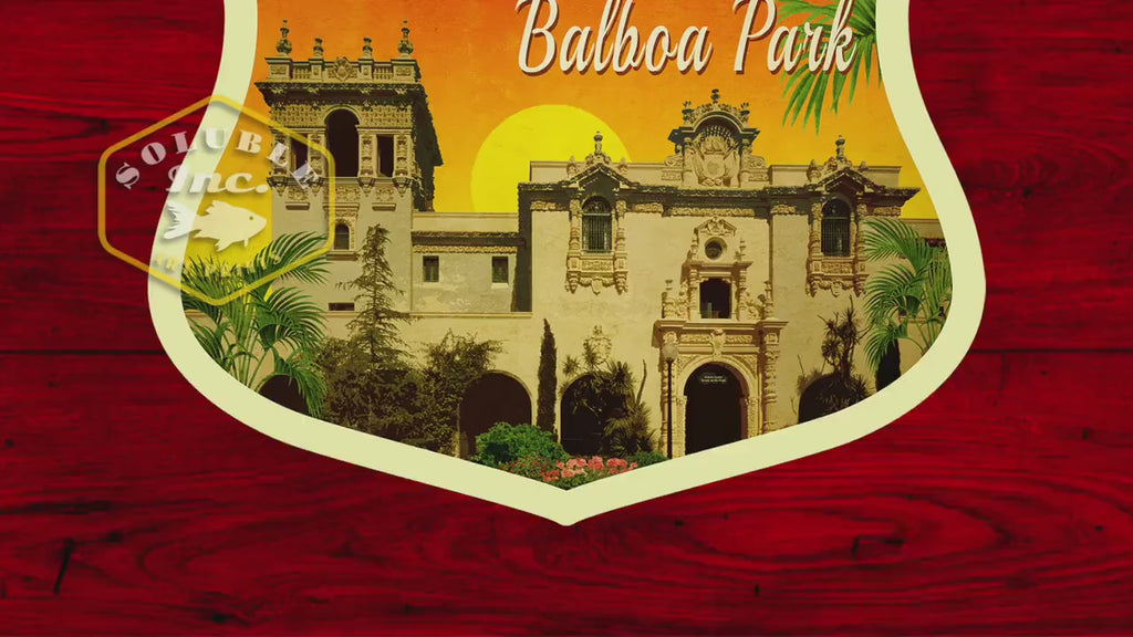 San Diego Sticker: Retro Balboa Park Travel Decal