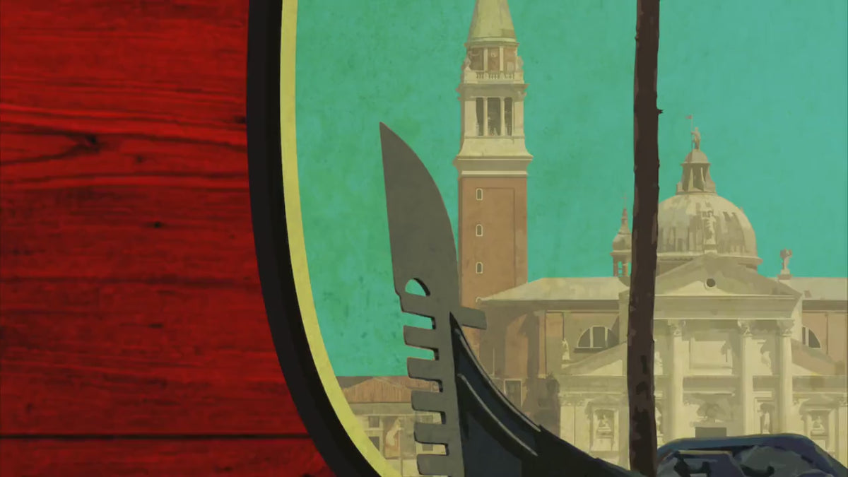 Venice Italy Travel Sticker: Vintage-Style Luggage Decal
