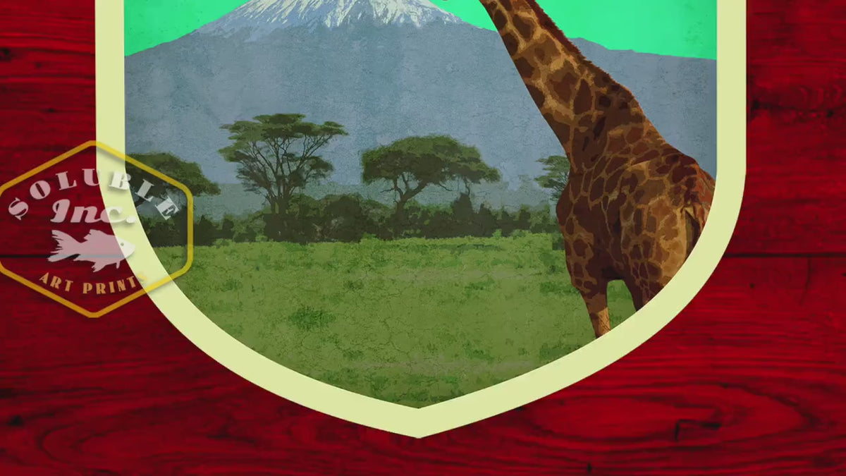 Tanzania travel sticker, vintage style decal for suitcase, luggage, car, laptop or water bottle