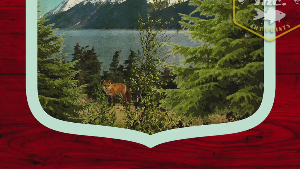 Alaska travel sticker, vintage style decal for suitcase, luggage, laptop or water bottle