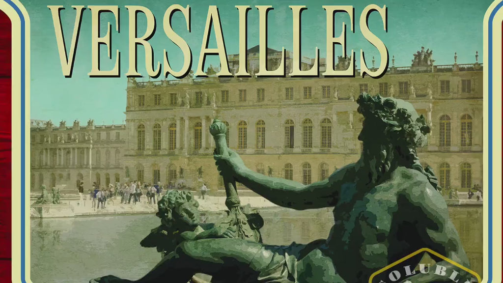 Versailles France Travel Sticker: Vintage Luggage Decal