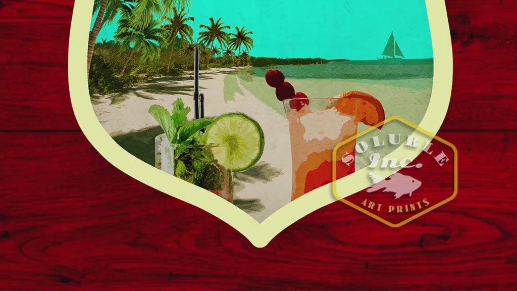 Cancun Mexico travel sticker, vintage style decal for suitcase, luggage, laptop or water bottle
