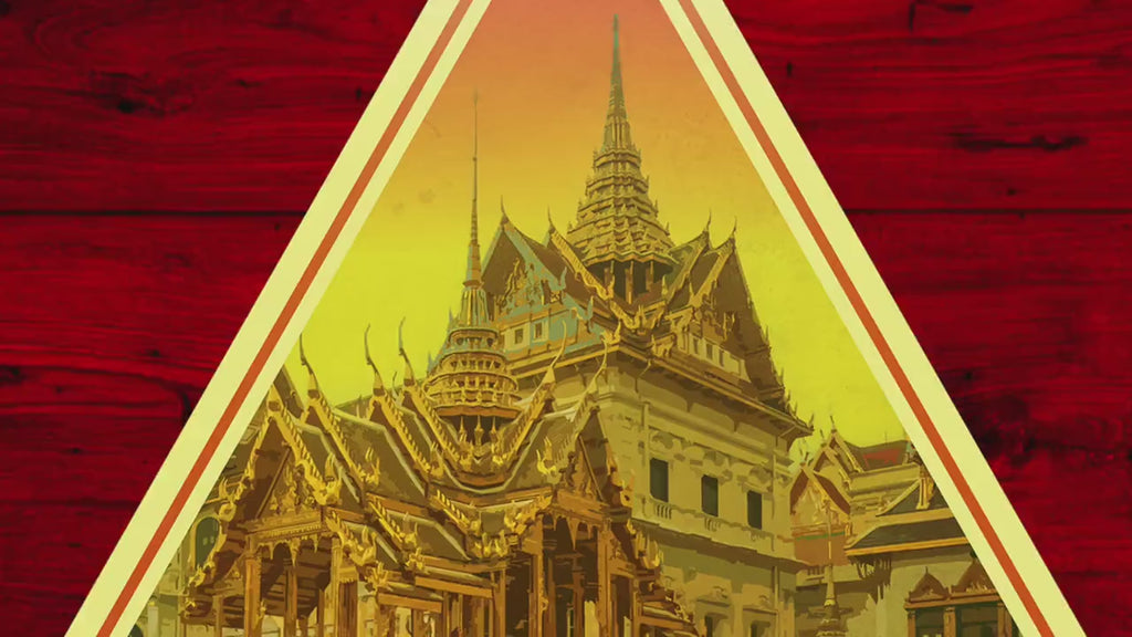 Bangkok Travel Sticker: Vintage-style Thailand Decal