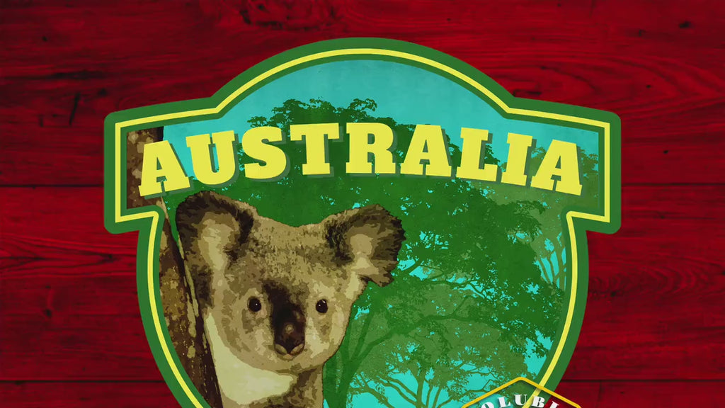 Australia travel sticker, vintage style decal for suitcase, luggage, laptop or water bottle