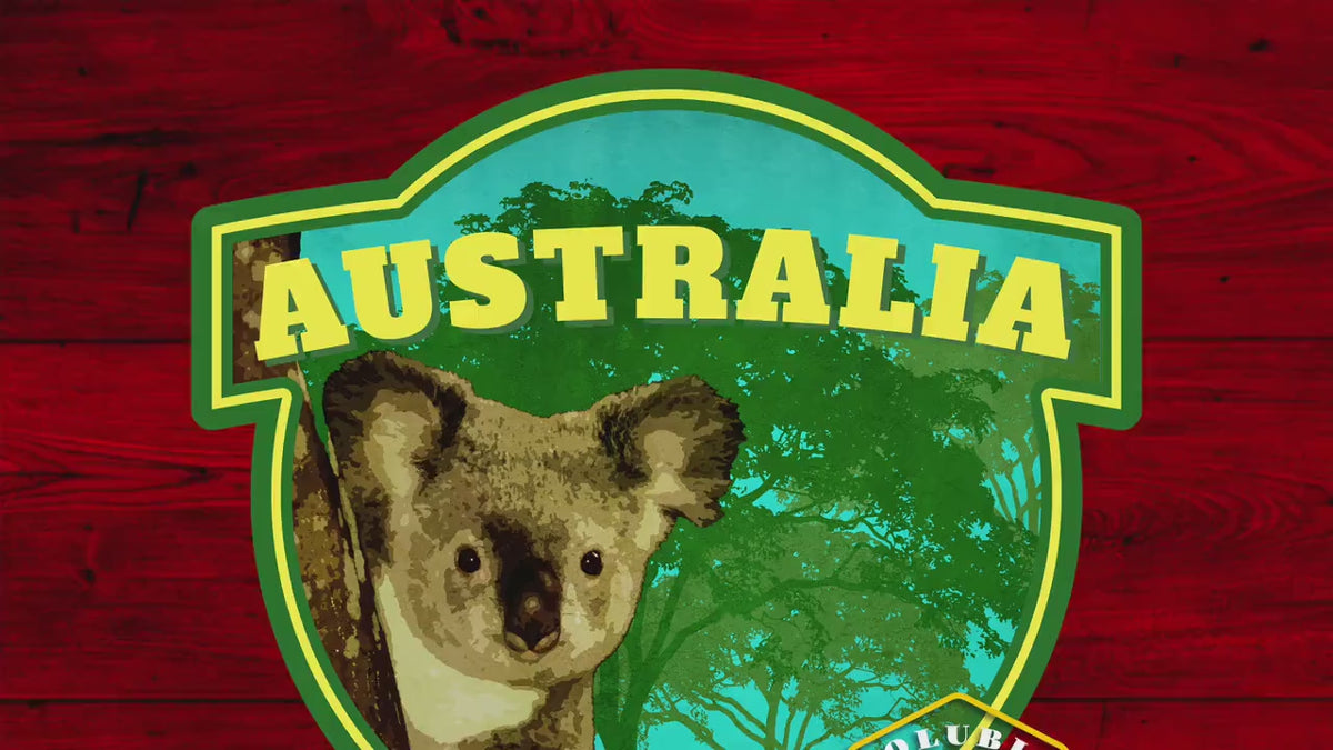 Australia travel sticker, vintage style decal for suitcase, luggage, laptop or water bottle