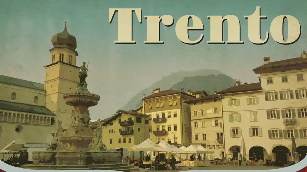 Trento Italy Travel Sticker: Vintage-Style Luggage Decal