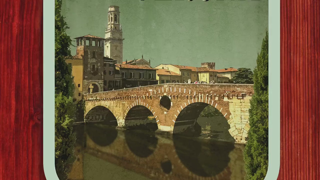 Verona Italy Travel Sticker: Vintage-Style Luggage Decal