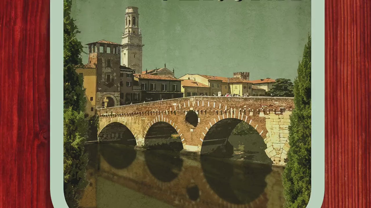 Verona Italy Travel Sticker: Vintage-Style Luggage Decal