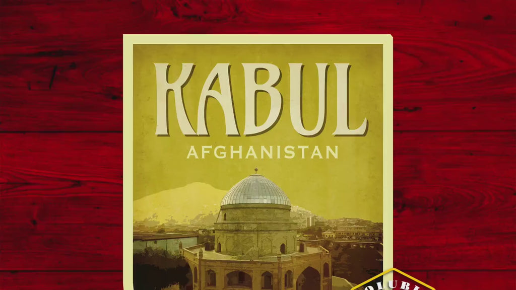 Kabul travel sticker, vintage style decal for suitcase, luggage, laptop or water bottle