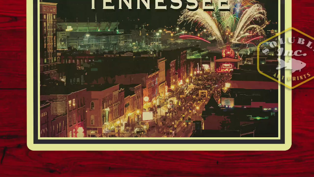 Nashville Tennessee travel sticker, vintage style decal for suitcase, luggage, laptop or water bottle