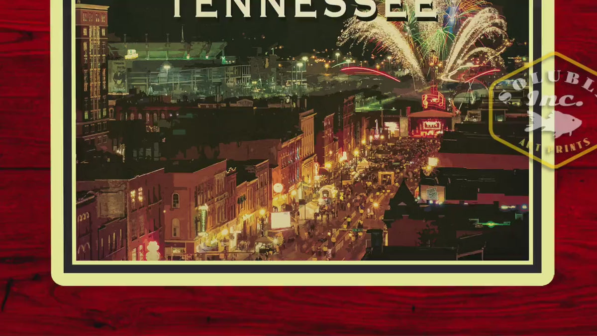 Nashville Tennessee travel sticker, vintage style decal for suitcase, luggage, laptop or water bottle