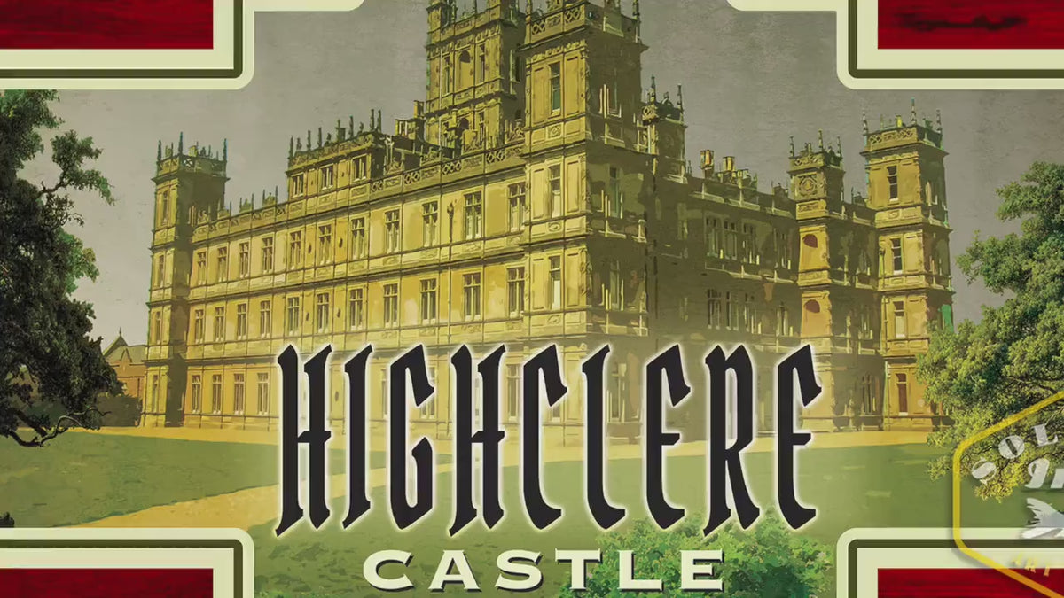Highclere Castle Sticker: Vintage-style England Travel Decal