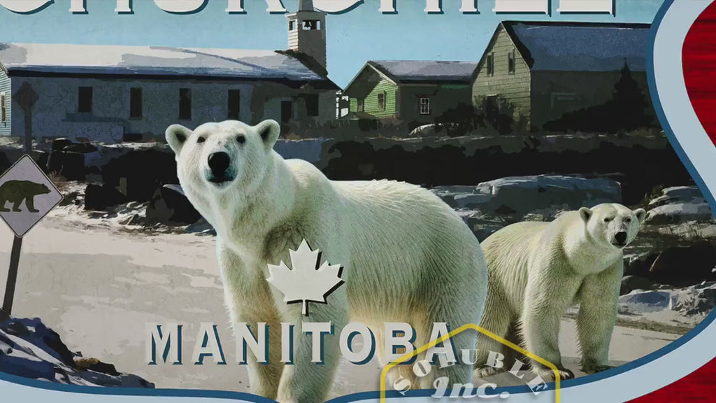Churchill Manitoba Canada Sticker: Vintage Travel Luggage Decal