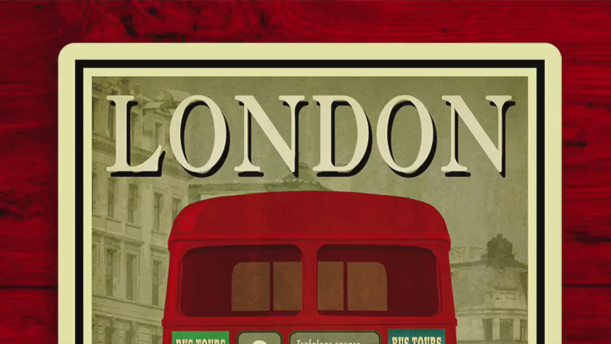 London Travel Sticker: Vintage style England Suitcase Decal