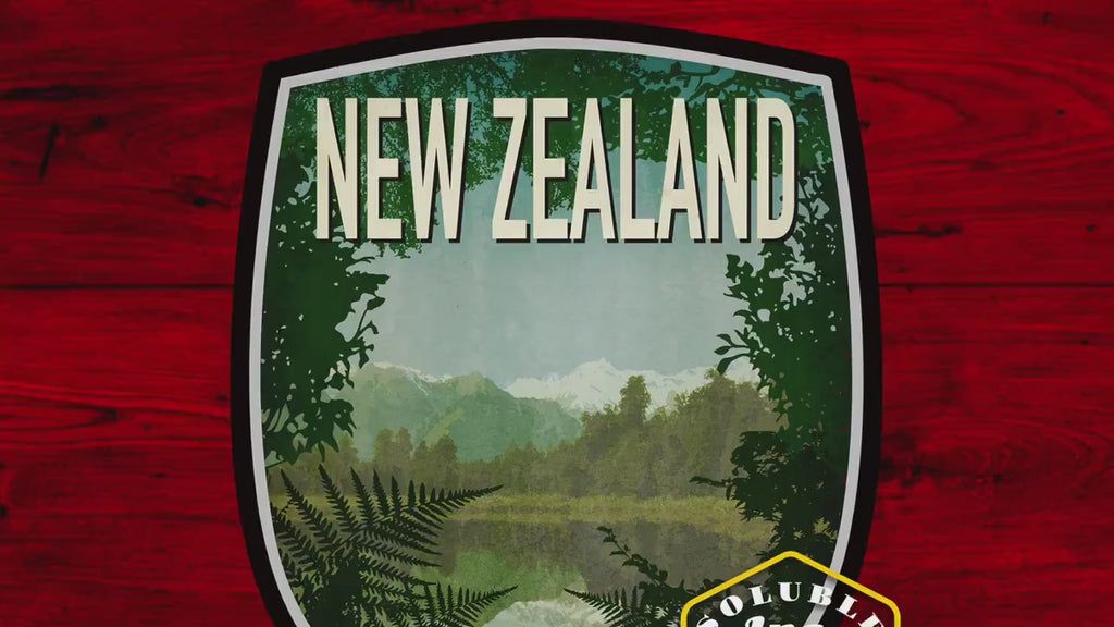 New Zealand travel sticker, vintage style decal for suitcase, luggage, laptop or water bottle